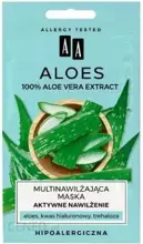 AA Oceanic - AA ALOES - 100% aloe vera extract multinawilżająca maska aktywne NAWIŻENIE 2x4 ml 5900116079585