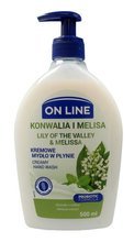ON Line - (WYPRZEDAŻ SERII) Kremopwe mydło w płynie KONWALIA i MELISA 500ml 5903116738308