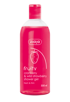 Ziaja - Fruity Line - Cranberry & wild strawberry shower gel (Mydło pod prysznic - ŻURAWINA POZIOMKA na różowo) 500ml 5901887018971 / 16084