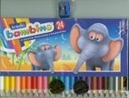 Bambino - Kredki ołówkowe w drewnie 24 kolory 5903235000447