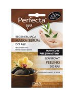 DAX Cosmetics - Perfecta Spa - MANICURE PIELĘGNACYJNY: Szafirowy peeling + Regenerująca MASKA-SERUM do rąk 6ml 5900525055217