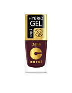 Delia - Coral Hybrid Gel - Lakier hybrydowy bez lampy 60 CIEMNY BAKŁAŻAN 11ml 5901350485507