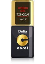 Delia - Coral Hybrid Gel - (WYPRZEDAŻ SERII) Lakier hybrydowy bez lampy TOP COAT 11ml 5901350453735