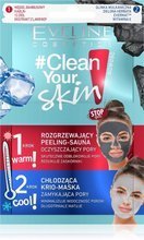 Eveline - Clean Your Skin - Zabieg Peeling + MASKA skóra mieszana, tłusta 2X5ml 5901761998580
