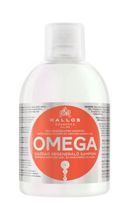 Kallos Cosmetics - Bogato Regenerujący SZAMPON do włosów OMEGA z kompleksem Omega-6 i olejem Makadamia włosy łamliwe, zniszczone 1000ml 5998889511586