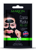 Marion - Detox - (ZUŻYĆ DO 31/01/23) CZARNA MASKA PEEL-OFF z aktywnym węglem skóra mieszana, tłusta, trądzikowa 6g 5902853013501