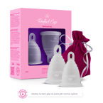 Perfect Cup - ZESTAW: Kubeczek Menstruacyjny TRANSPARENTNY S + M