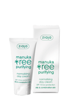 Ziaja - Manuka Tree - Normalising day cream SPF 10 (Krem na DZIEŃ nawilżający balans KORYGUJĄCO-ŚCIĄGAJĄCY SPF 10 skóra mieszana, tłusta, normalna od 12 r.ż.) 50ml 5901887029663