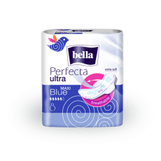 Bella - Perfecta Ultra BLUE MAXI - Supercienka podpaska o wydłużonym kształcie z osłonkami bocznymi 8szt 5900516303457 / 5900516305345