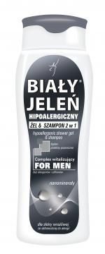 Biały Jeleń - For Men - Hipoalergiczny ŻEL & SZAMPON z ŁOPIANEM i nanominerałami dla mężczyzn 300ml 5900133009978