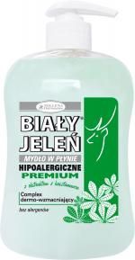 Biały Jeleń - (UseByDate 31/01/23) Premium - Hipoalergiczne mydło naturalne w PŁYNIE z ekstraktem z KASZTANOWCA (zielone) DOZOWNIK 500ml 5900133009107