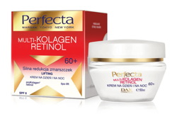 DAX Cosmetics - Perfecta Multi-Kolagen Retionol 60+ - Krem na DZIEŃ i NOC Silna Redukcja Zmarszczek LIFTING 50ml 5900525050830