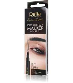 Delia - Eyebrow Expert - Piórkowy Marker do brwi CZARNY 1szt 5901350487242