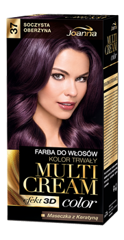 Joanna - Multi Cream Color - Farba do włosów z efektem 3D 37 SOCZYSTA OBERŻYNA 5901018013257