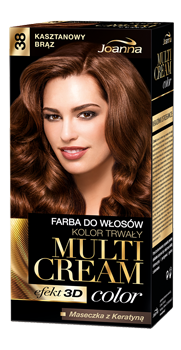 Joanna - Multi Cream Color - Farba do włosów z efektem 3D 38 KASZTANOWY BRĄZ 5901018013264
