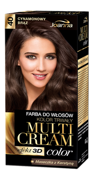 Joanna - Multi Cream Color - Farba do włosów z efektem 3D 40 CYNAMONOWY BRĄZ 5901018013295