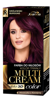 Joanna - /UseBy31/08/23/ Multi Cream Color - Farba do włosów z efektem 3D 36 KRÓLEWSKI BURGUND 5901018013240