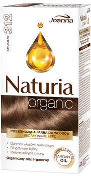 Joanna - (ZUŻYĆ DO 30/06/23) Naturia Organic - Pielęgnująca farba do włosów bez amoniaku 312 NATURALNY 5901018012694