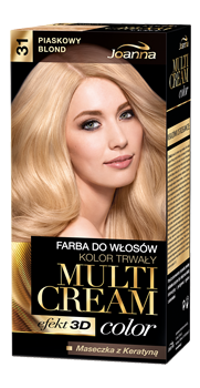 Joanna - /ZUŻYĆ DO 31/01/24/ Multi Cream Color - Farba do włosów z efektem 3D 31 PIASKOWY BLOND 5901018013196