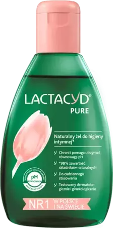 Lactacyd PURE - Delikatny żel do higieny intymnej 200ml 5400951990811