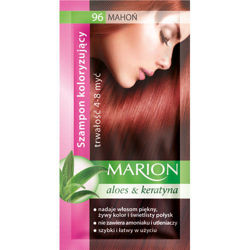 Marion - Szampon koloryzujący 4-8 myć 96 MAHOŃ z wyciągiem z aloesu 40 ml 5902853005308