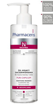 Pharmaceris N - PURI-CAPILIUM - ŻEL kojący zaczerwienienia do myjący do twarzy i oczu 190ml 5900717152021